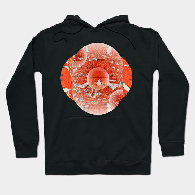 Psychedelic Red bird in Water design Hoodie by AbstractF